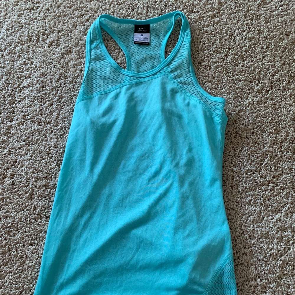 Light blue Nike work out tank with mesh